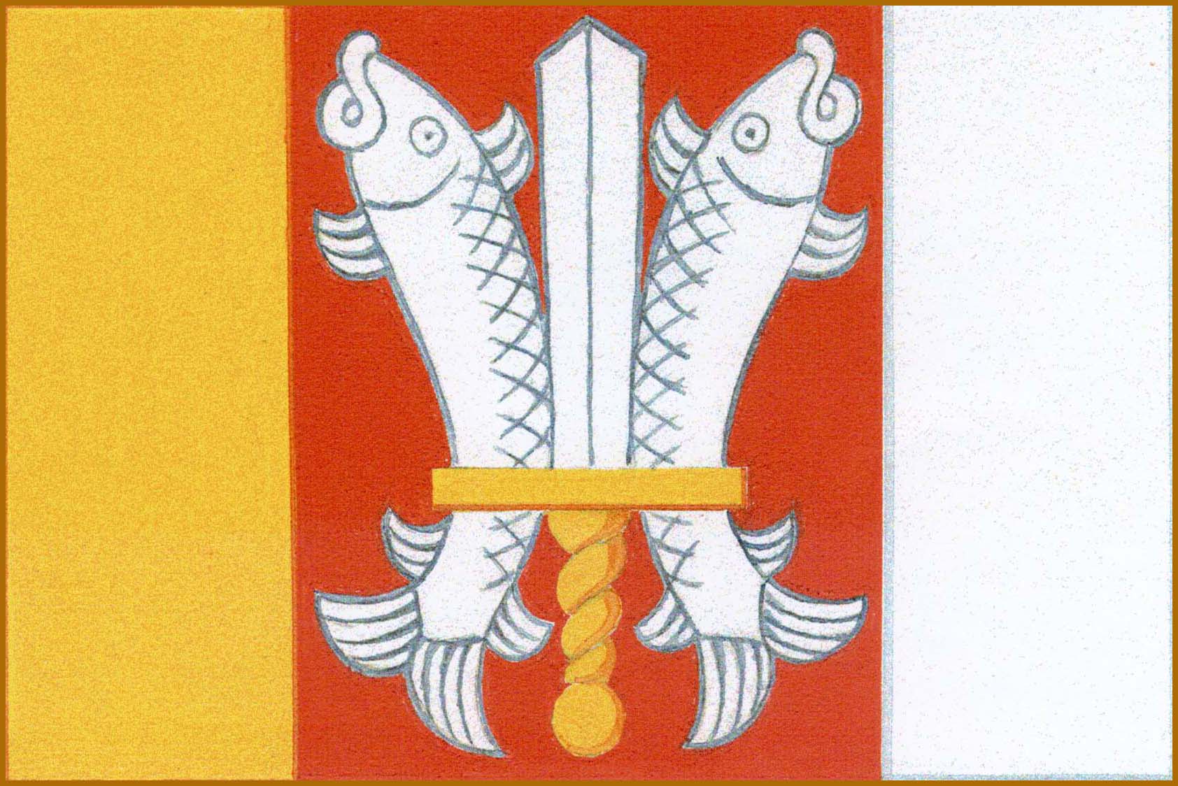 Flag of Lobendava, Ústí nad Labem Region