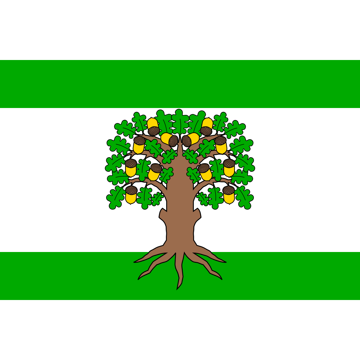 Vlajka obce Malý Dub, kraj Liberecký kraj