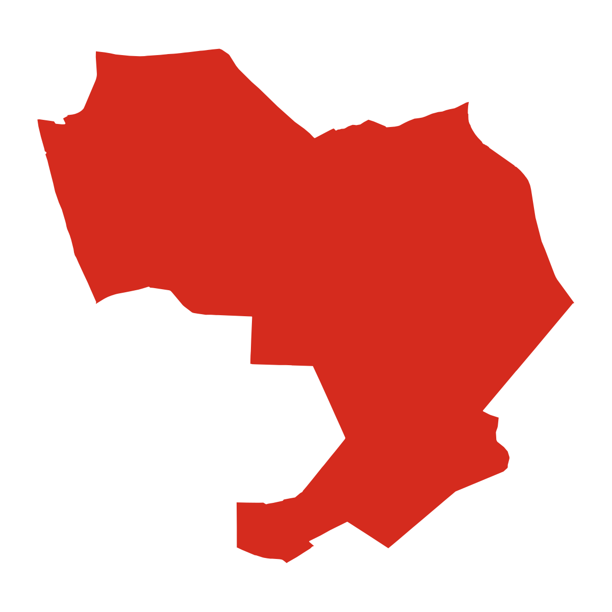 Měnín boundary map
