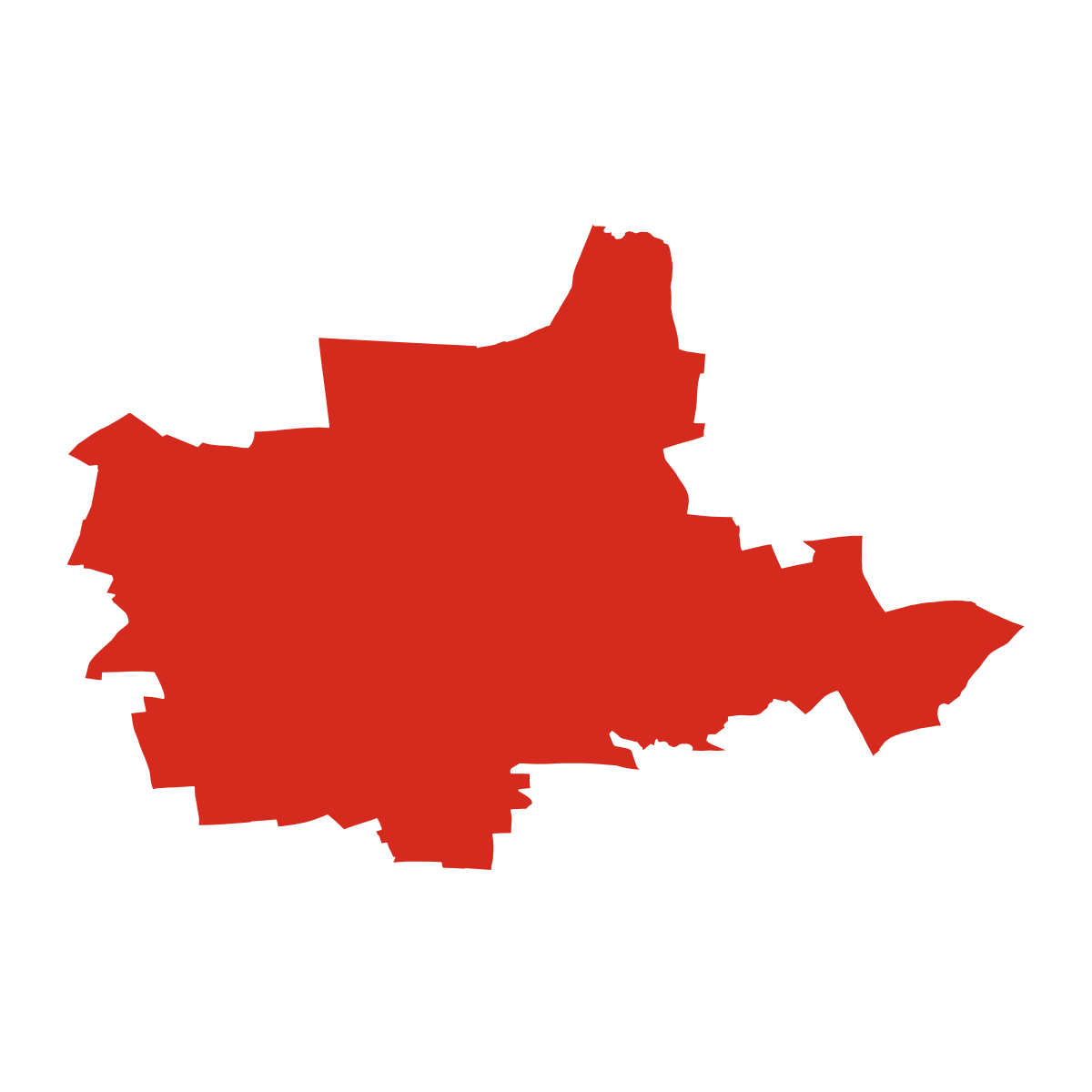 Městec boundary map
