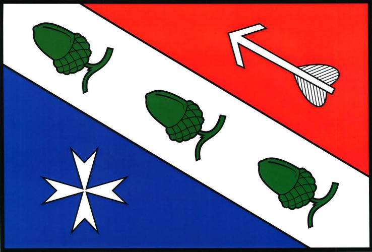 Flag of Miloňovice, South Bohemian Region