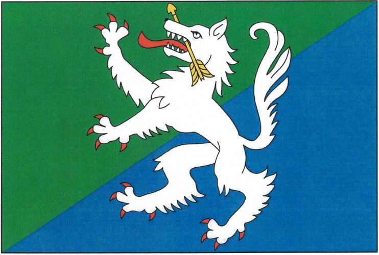 Flag of Našiměřice, South Moravian Region