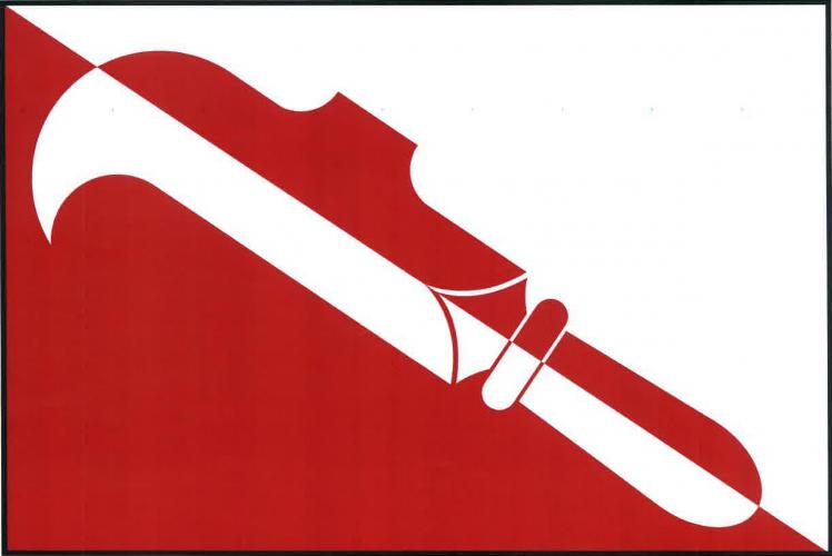 Flag of Němčičky, South Moravian Region