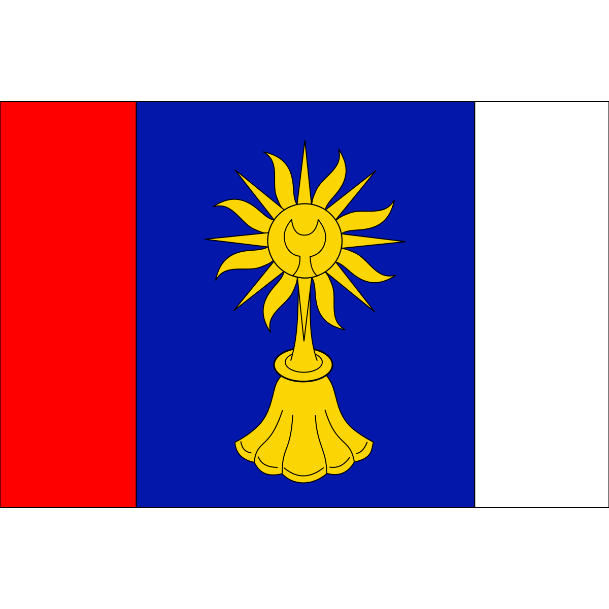 Flag of Neubuz, Zlín Region