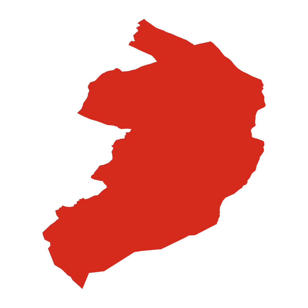 Nová Červená Voda boundary map