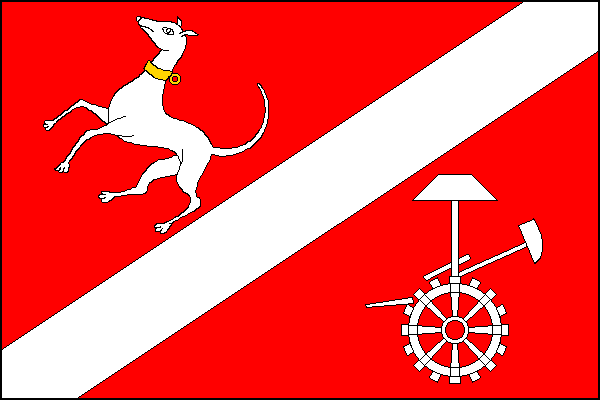 Flag of Nová Huť, Plzeň Region
