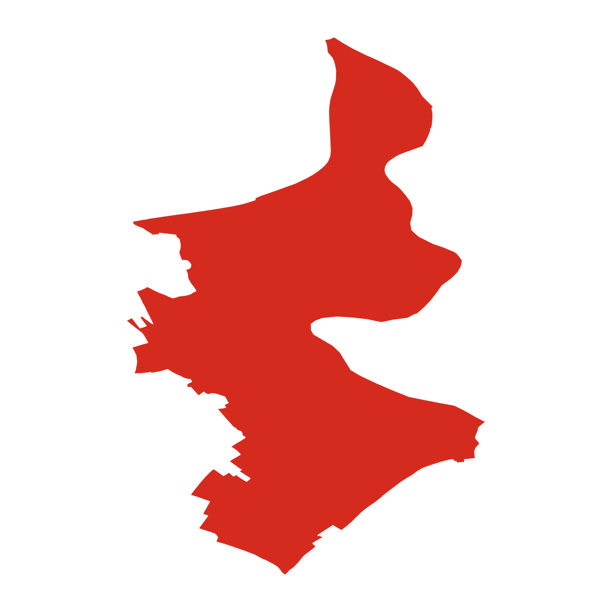 Obříství boundary map