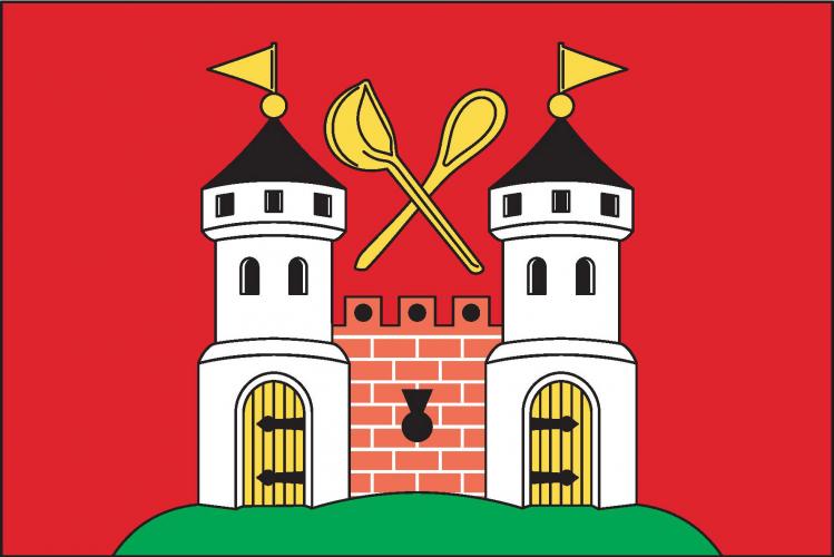 Flag of Olbramkostel, South Moravian Region