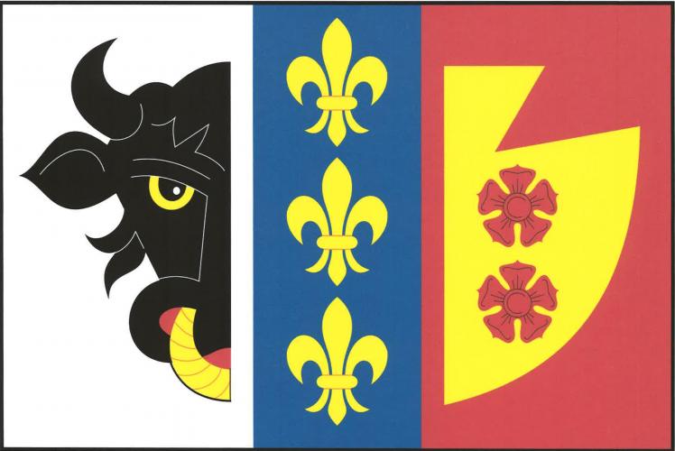 Flag of Ostrov, Pardubice Region