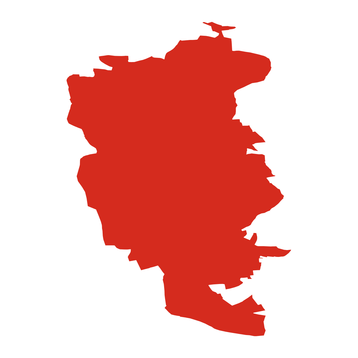 Pečice boundary map