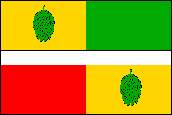 Flag of Pochvalov, Central Bohemian Region