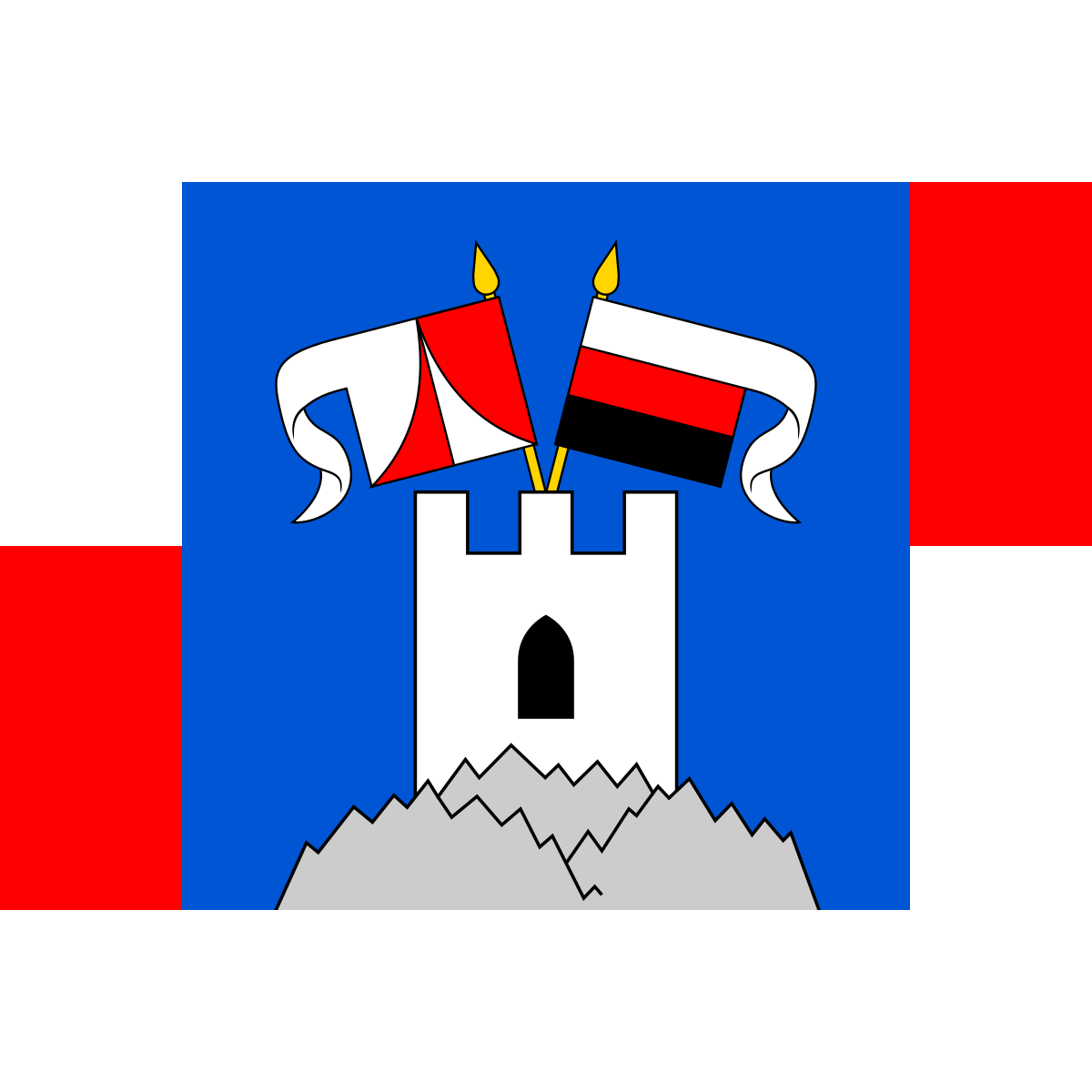 Flag of Podhradí, Karlovy Vary Region