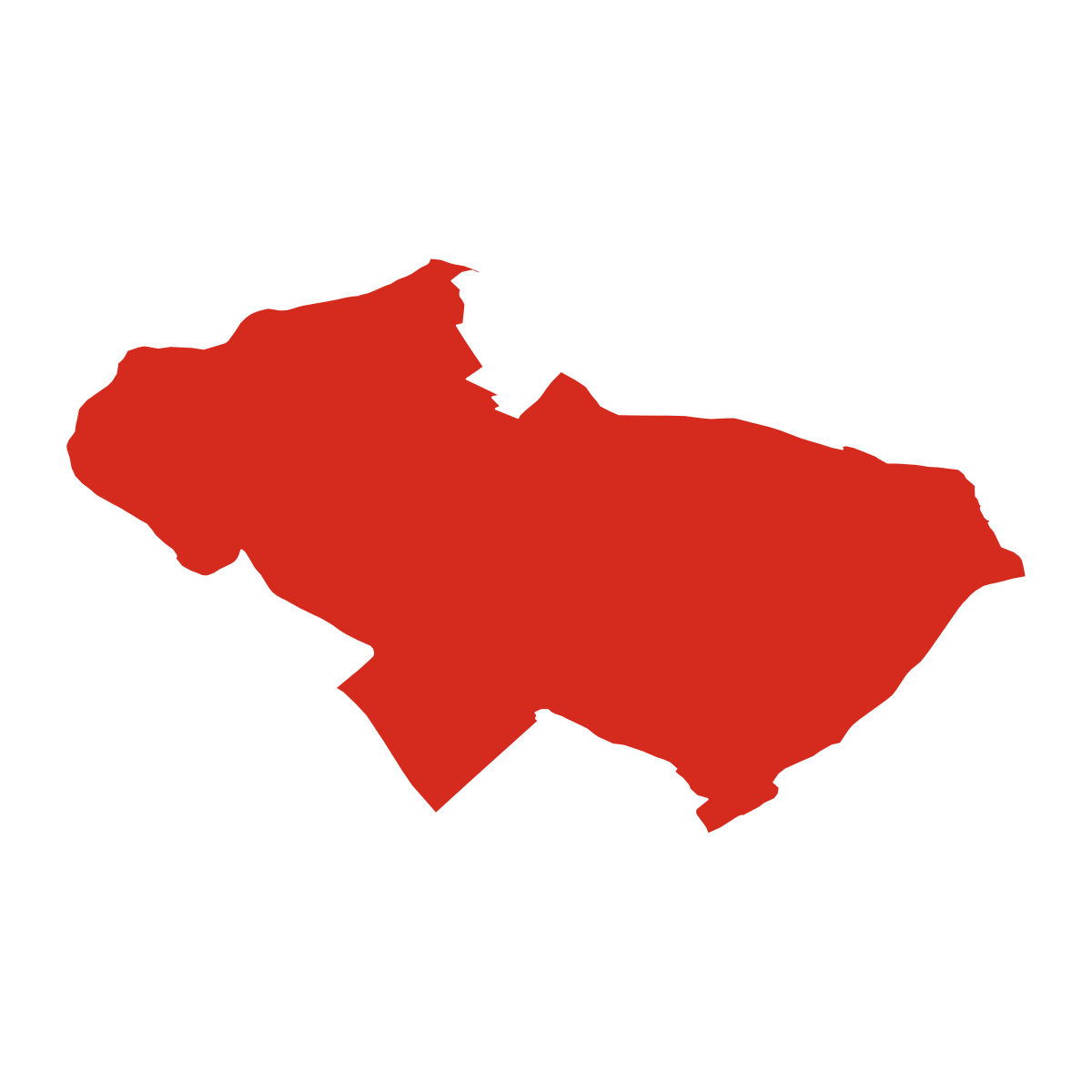 Prakšice boundary map