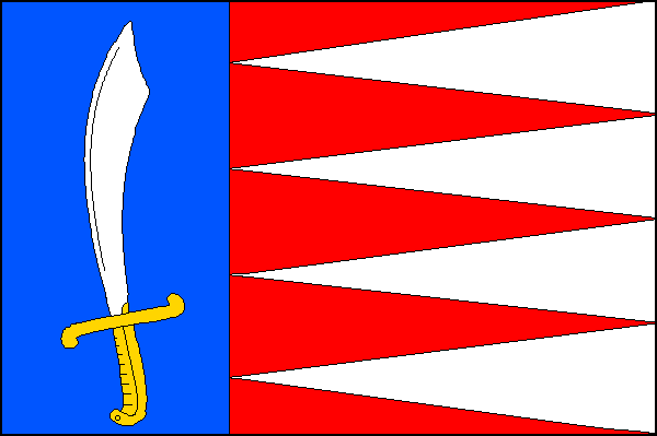 Flag of Příkazy, Olomouc Region