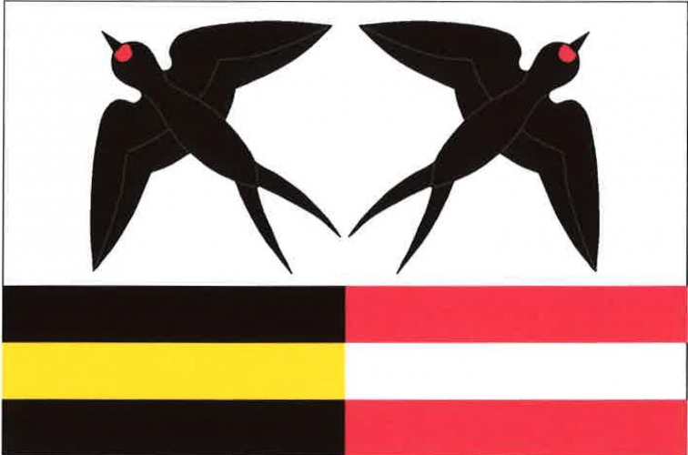 Flag of Ptice, Central Bohemian Region