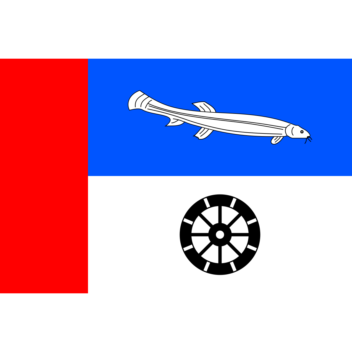 Vlajka obce Radeč, kraj Středočeský kraj