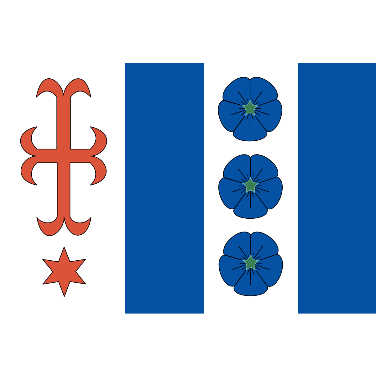 Flag of Radkovice u Hrotovic, Vysočina Region