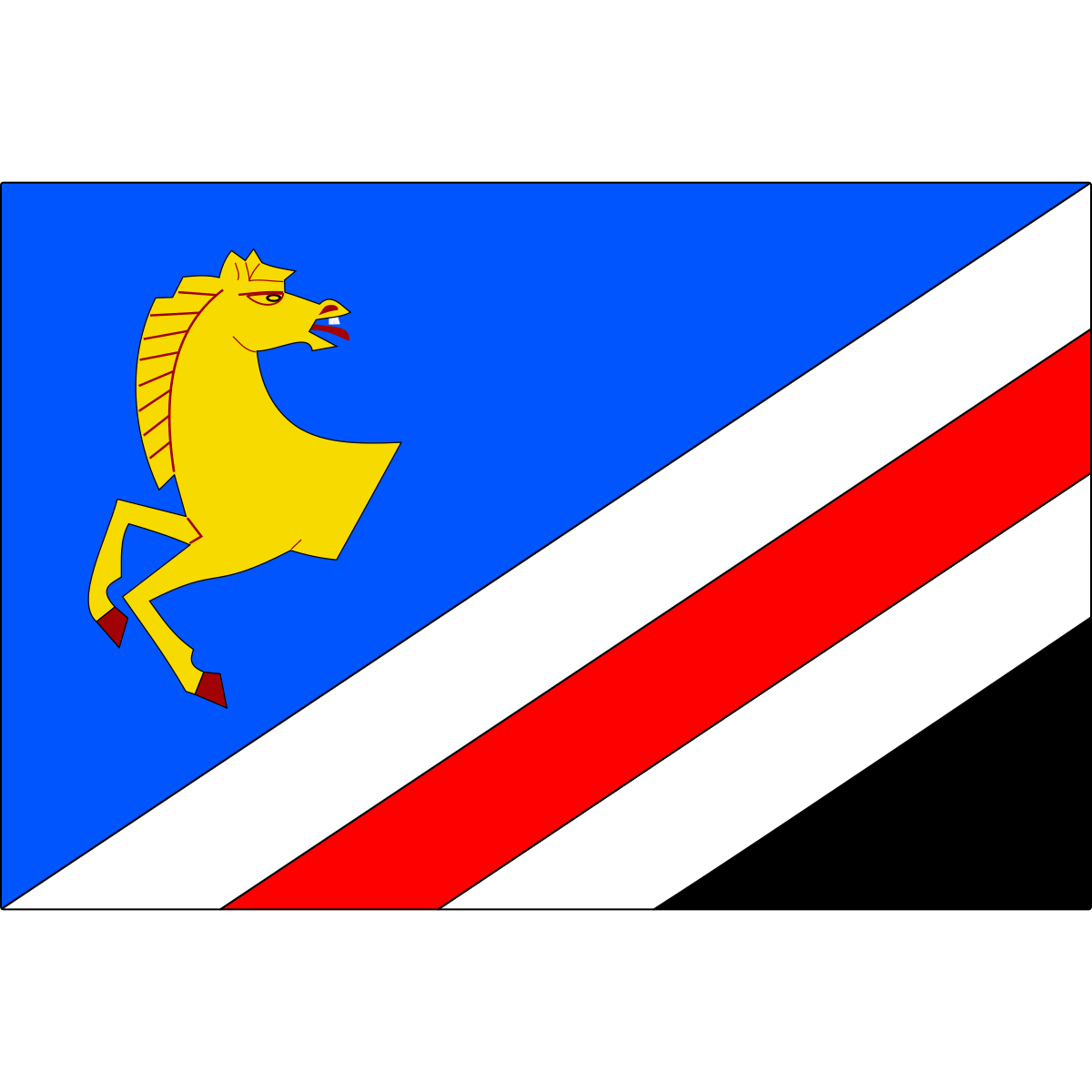 Flag of Raková, Zlín Region