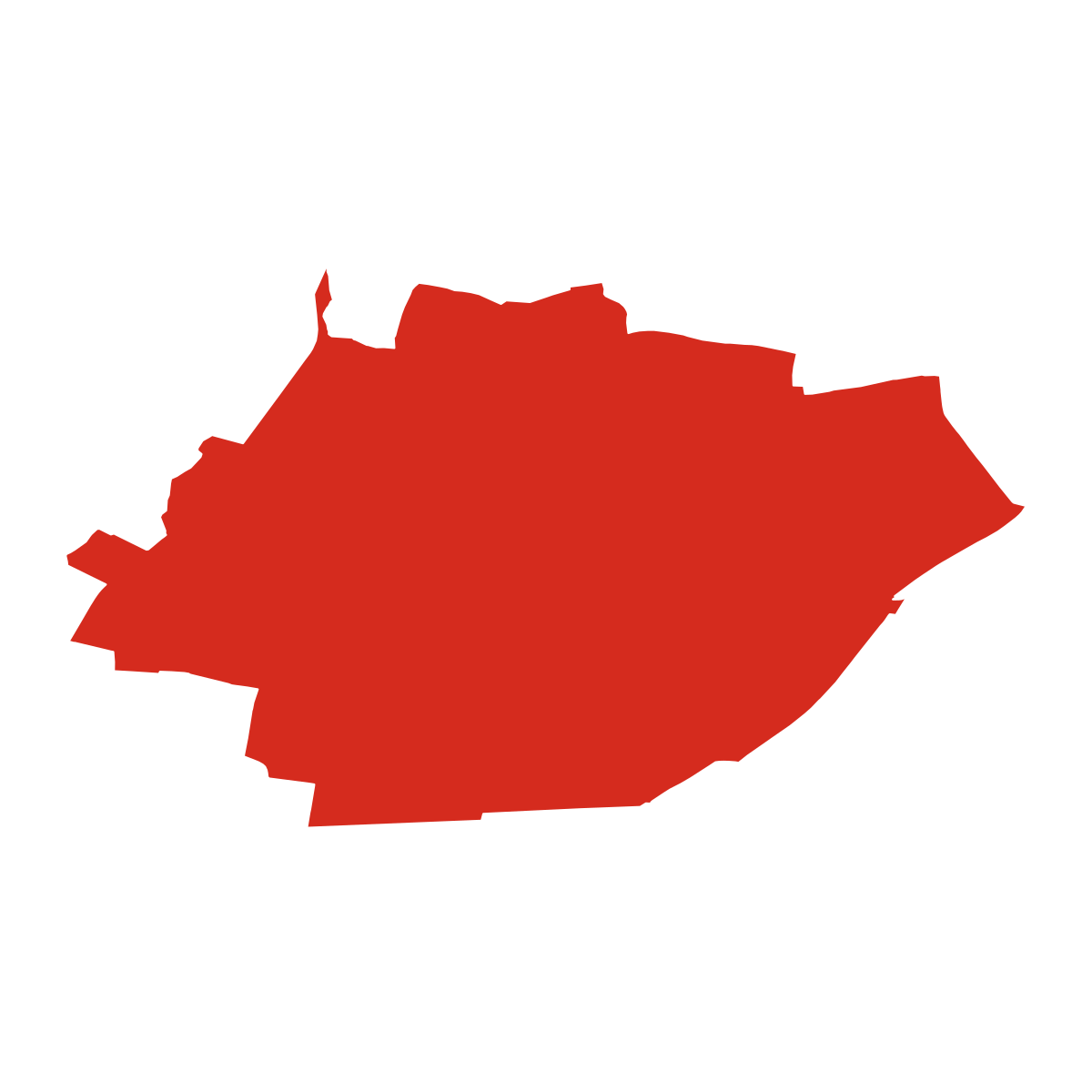 Roudnice boundary map