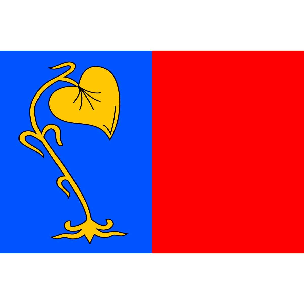 Flag of Sázava, Pardubice Region