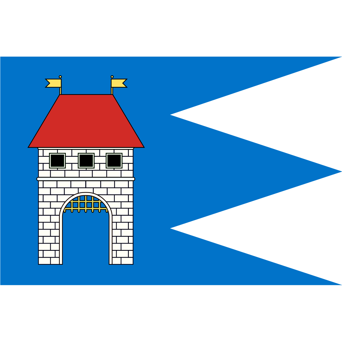 Flag of Škvorec, Central Bohemian Region