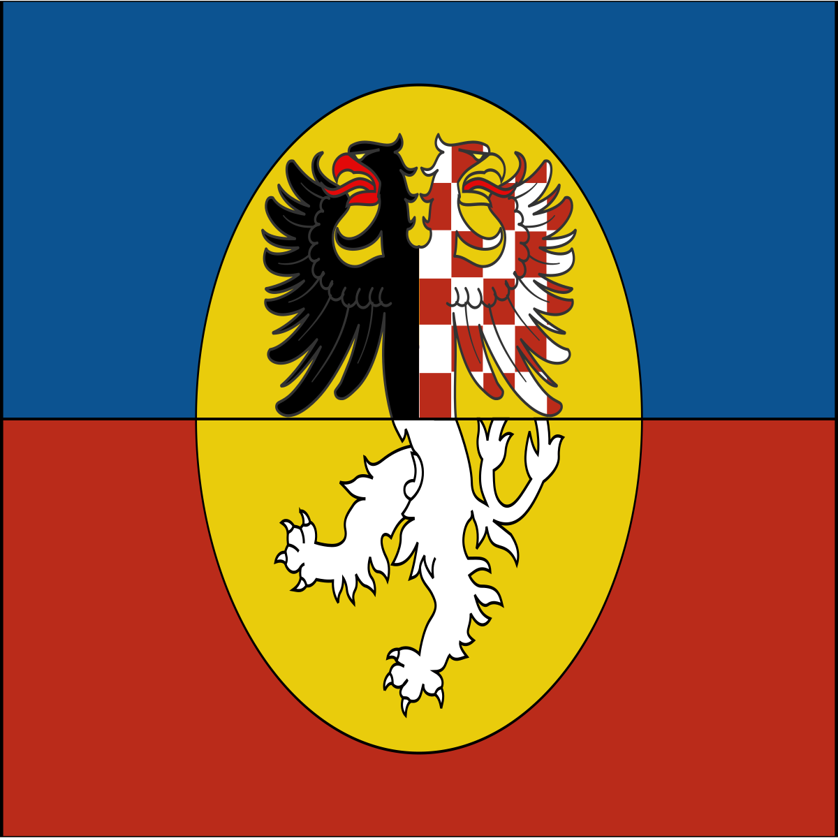 Flag of Slavkov u Brna, South Moravian Region