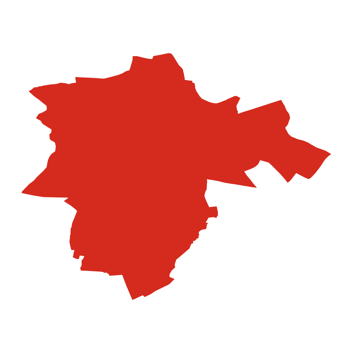 Srbín boundary map