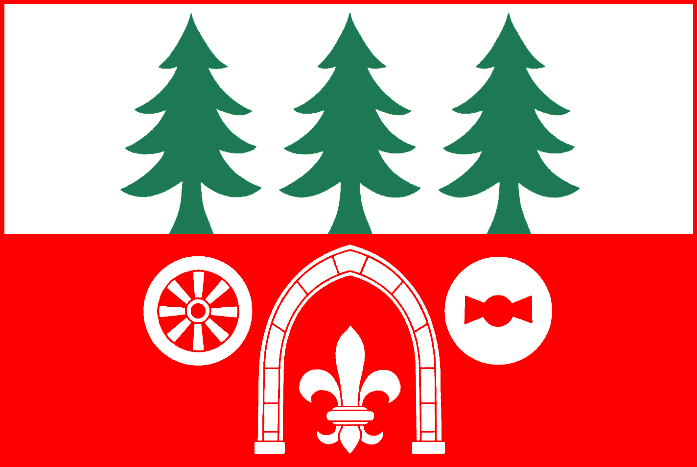Flag of Srbín, Central Bohemian Region