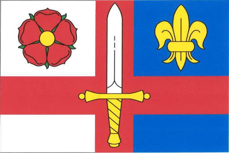 Flag of Strýčice, South Bohemian Region