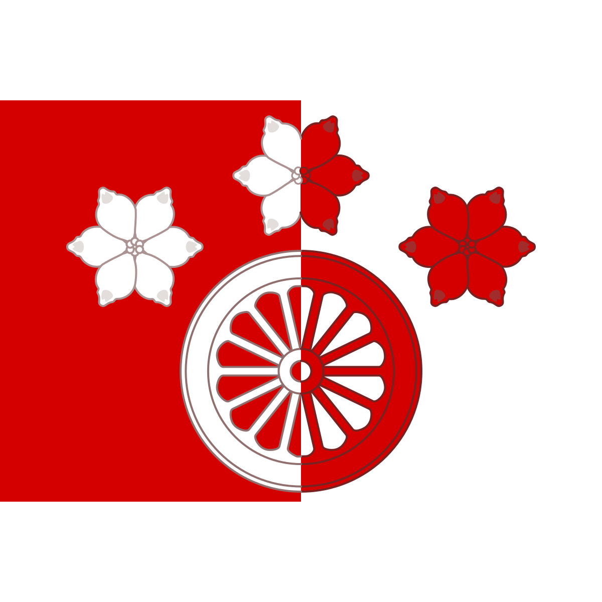 Flag of Touchořiny, Ústí nad Labem Region