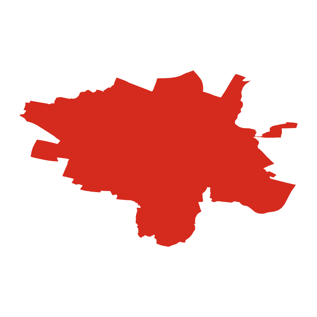 Toušice boundary map