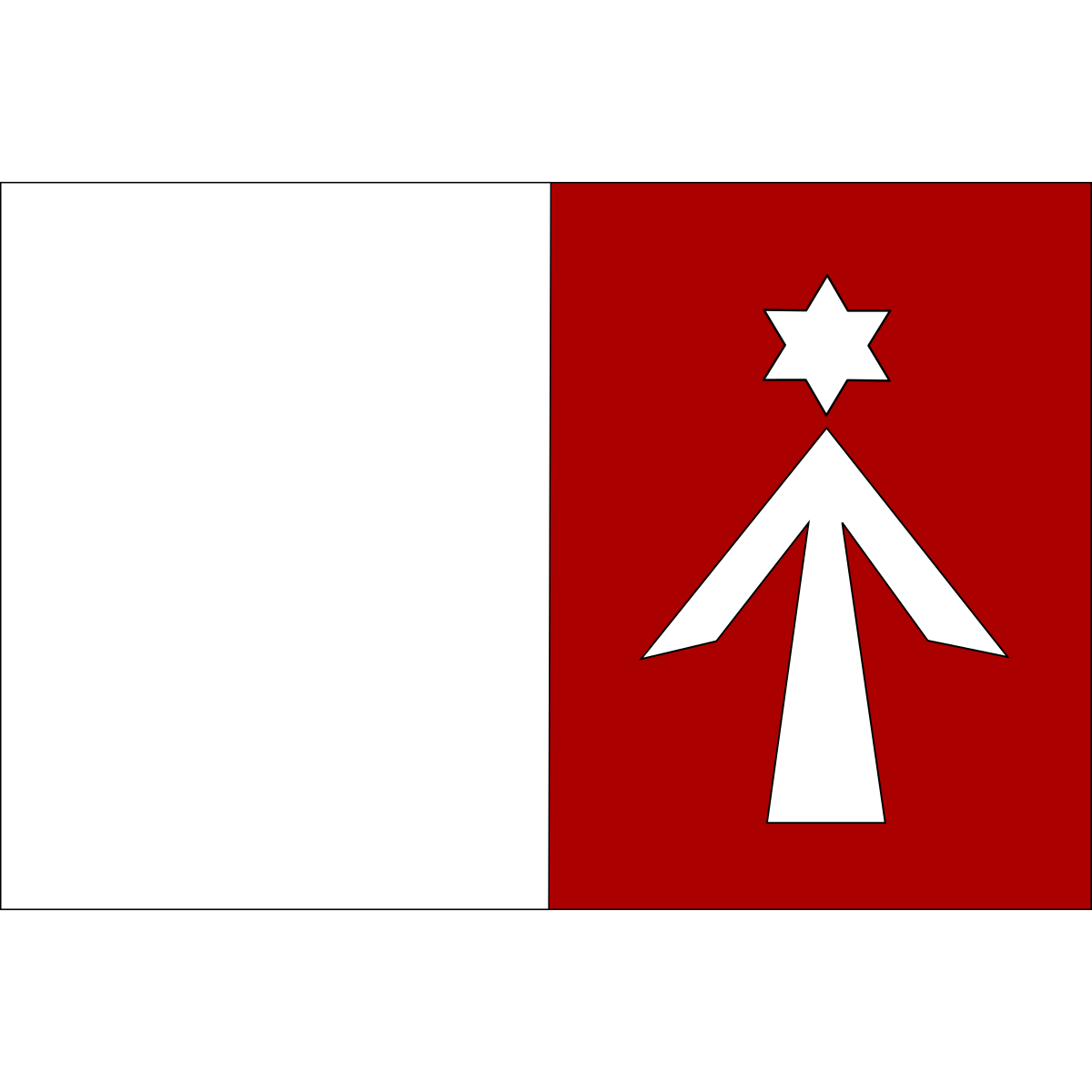 Flag of Travná, Olomouc Region