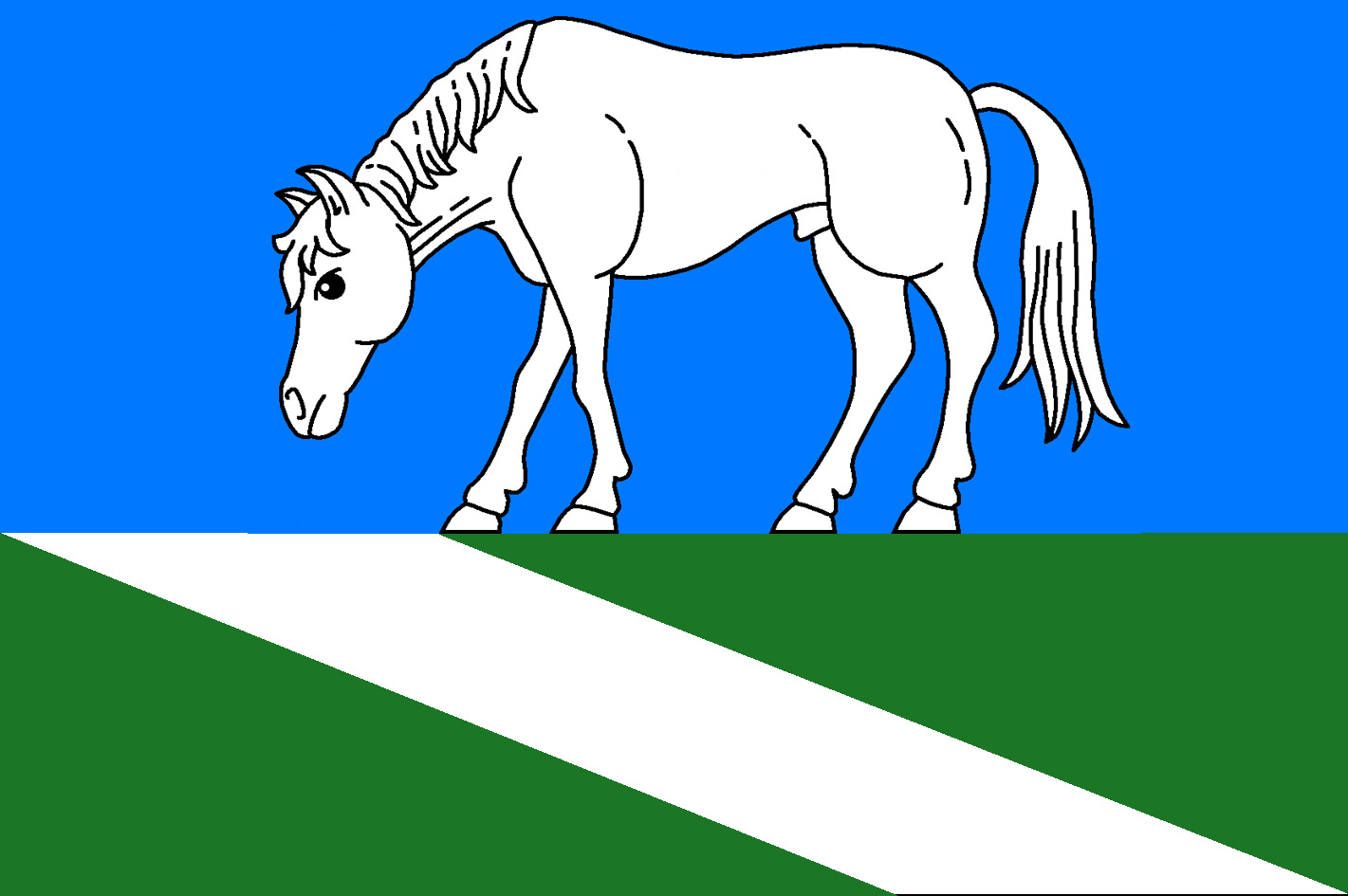 Vlajka obce Trojmezí, kraj Karlovarský kraj
