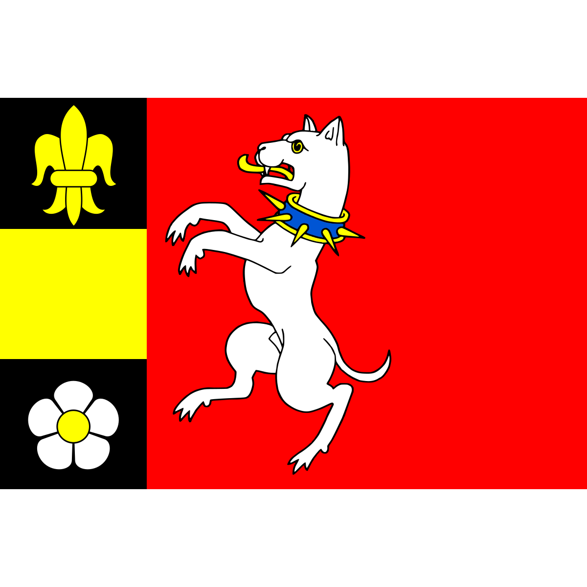 Flag of Úhonice, Central Bohemian Region