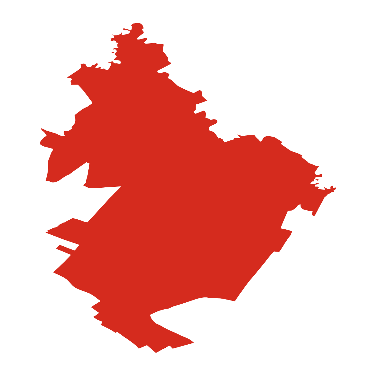 Úhřetice boundary map