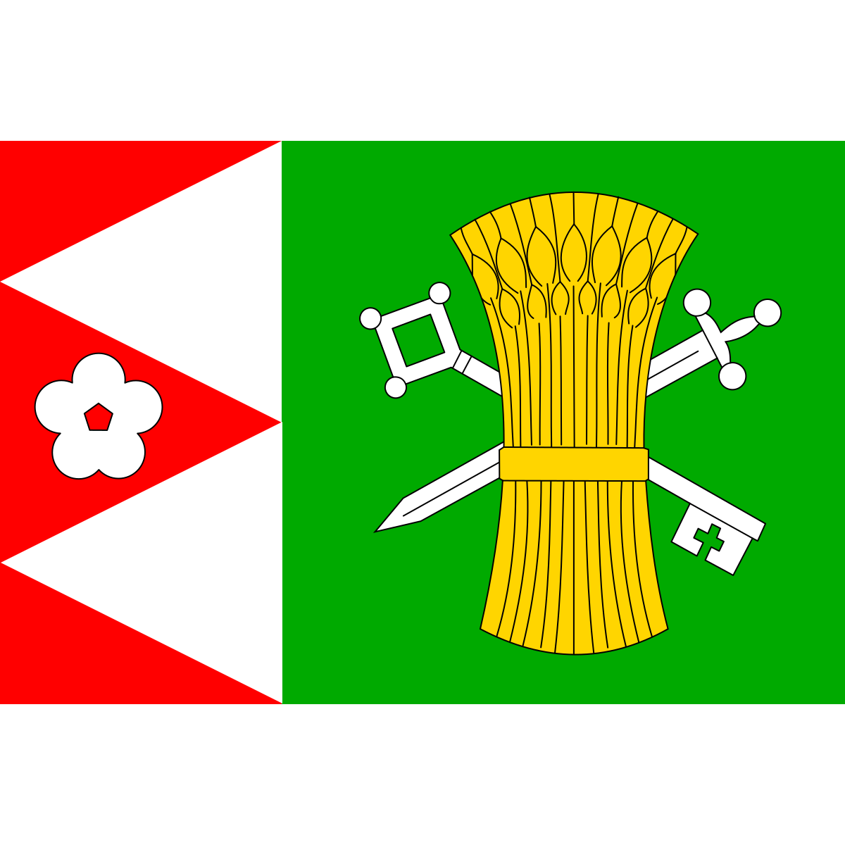 Flag of Velký Újezd, Vysočina Region