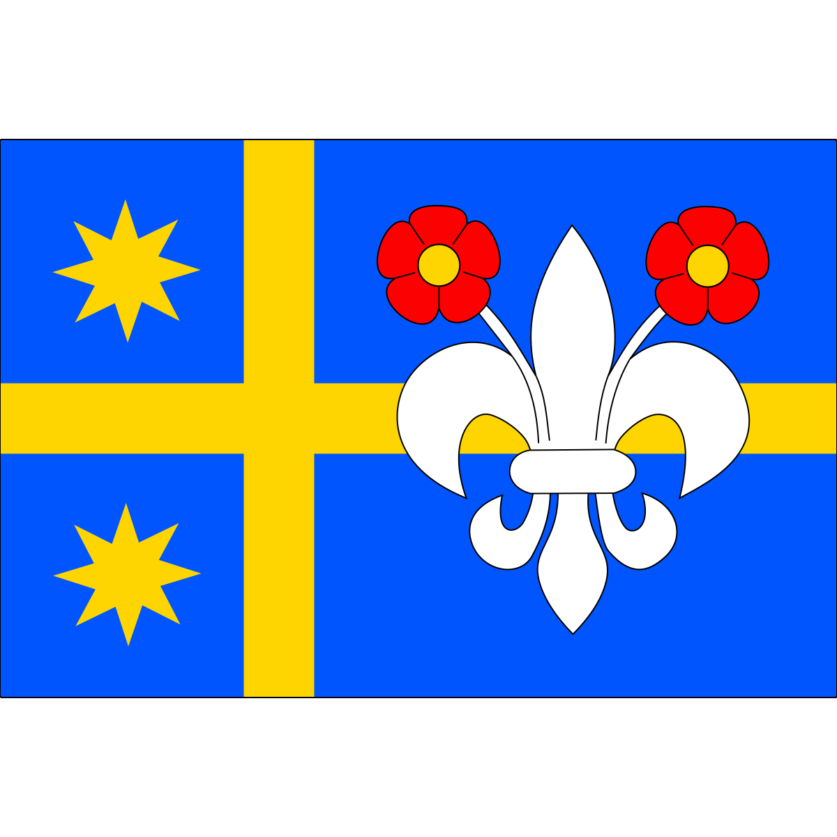 Flag of Veselá, Zlín Region