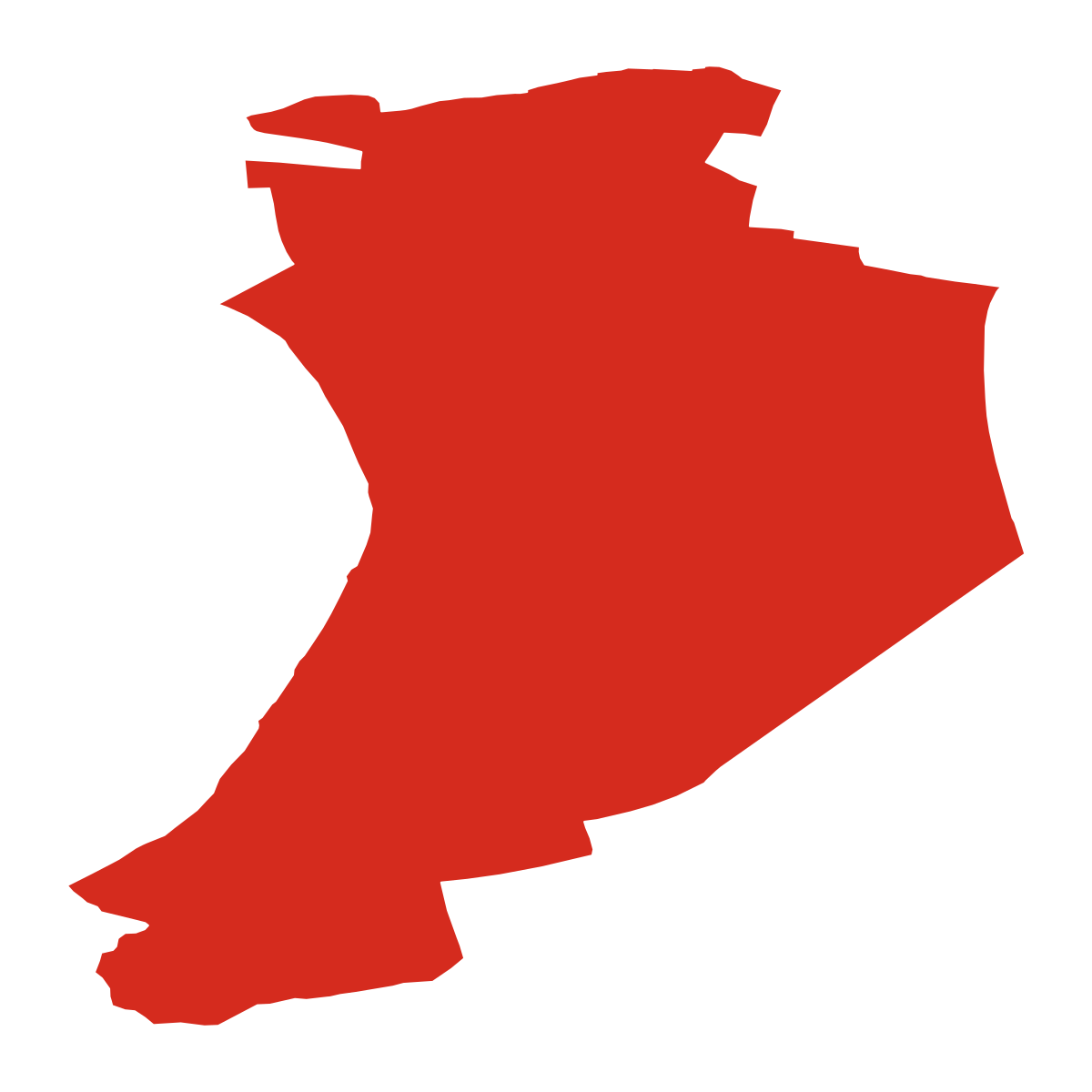 Větrušice boundary map