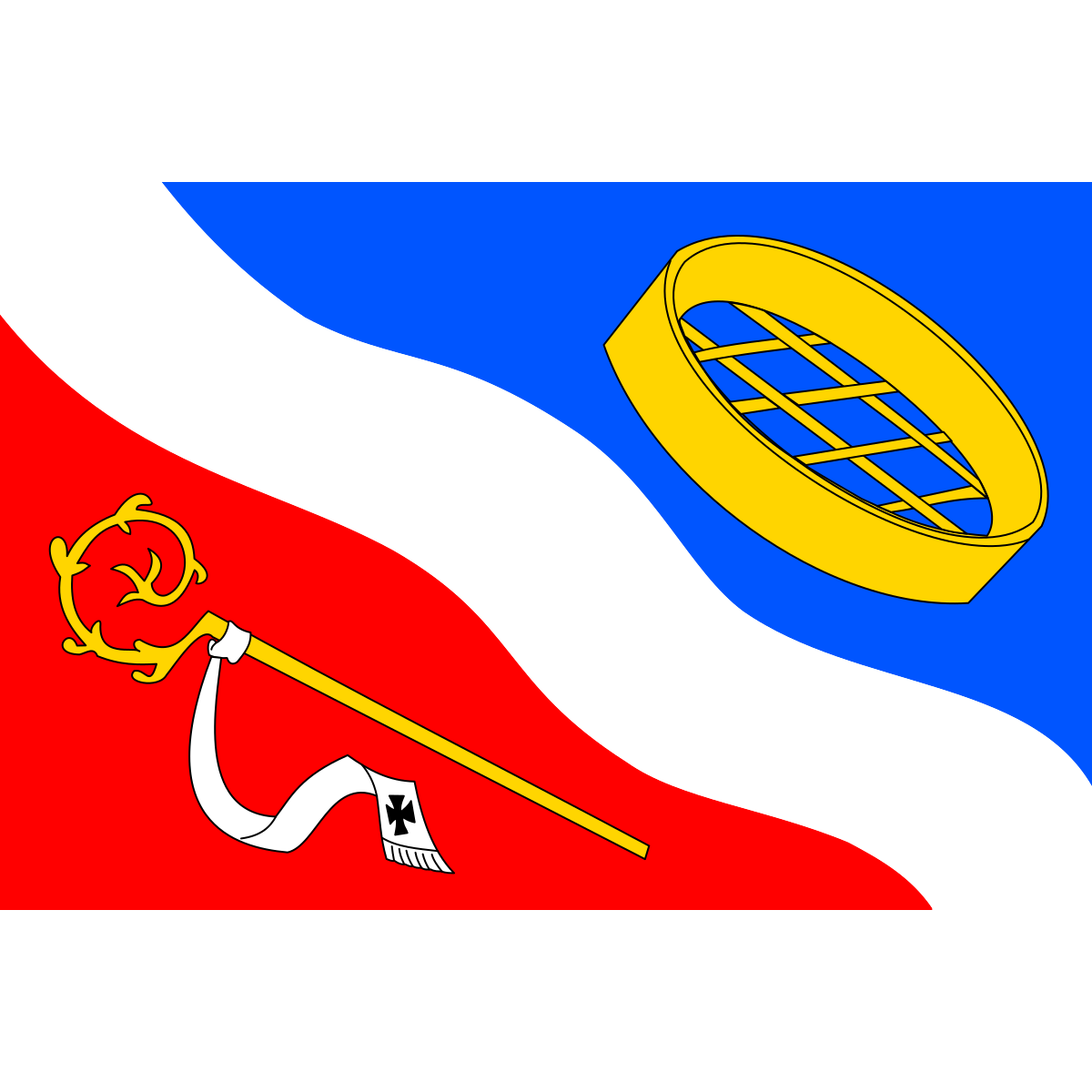 Flag of Veverka, Vysočina Region