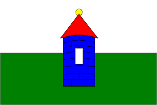 Flag of Veverské Knínice, South Moravian Region