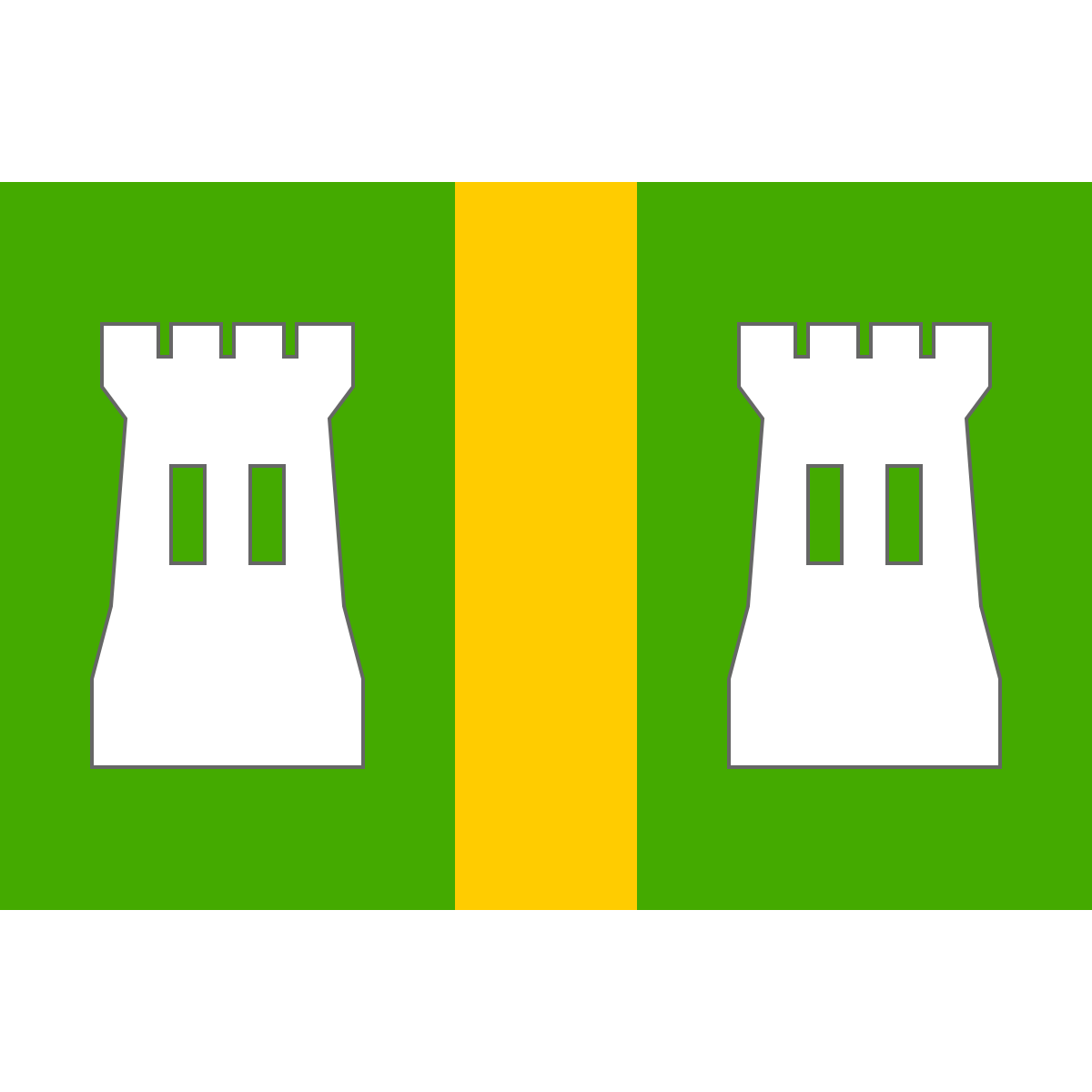 Flag of Vlčí Doly, Zlín Region