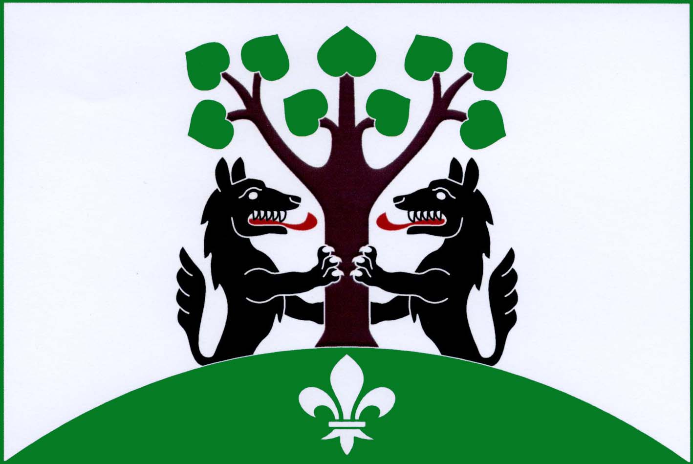Flag of Vlčkovice v Podkrkonoší, Hradec Králové Region