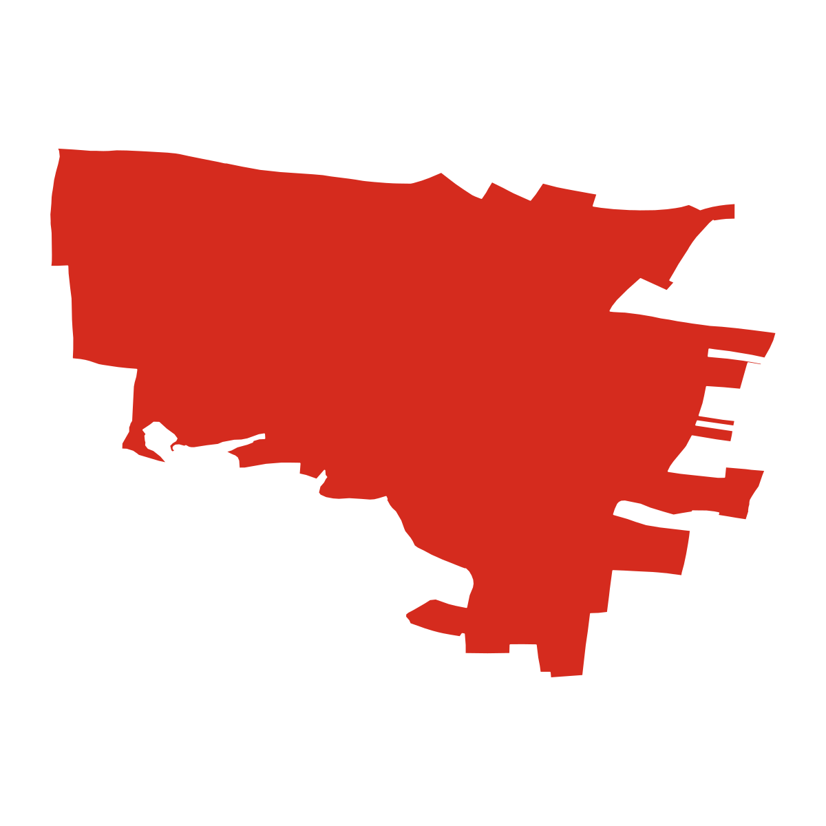 Vodochody boundary map