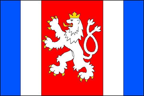 Flag of Vrchbělá, Central Bohemian Region