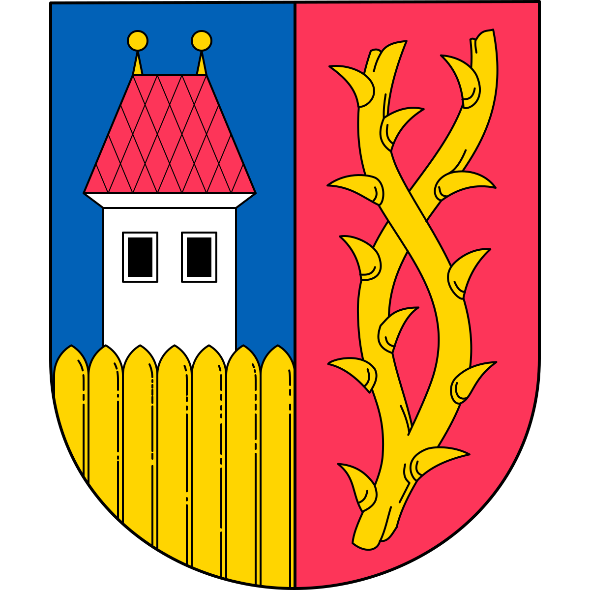 Coat of arms of Všeradice, Central Bohemian Region