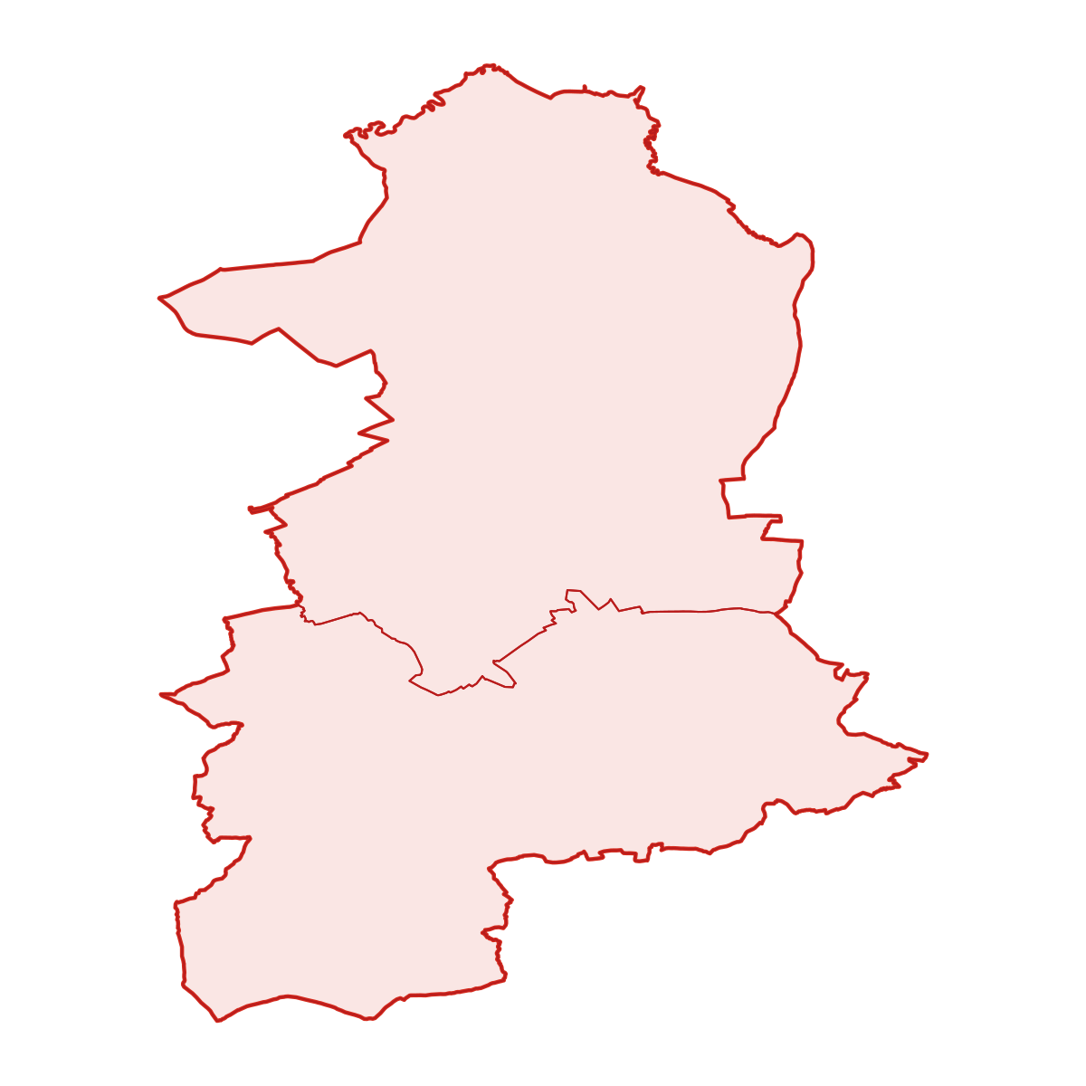 Mapa okresu SO ORP Kopřivnice s obcemi