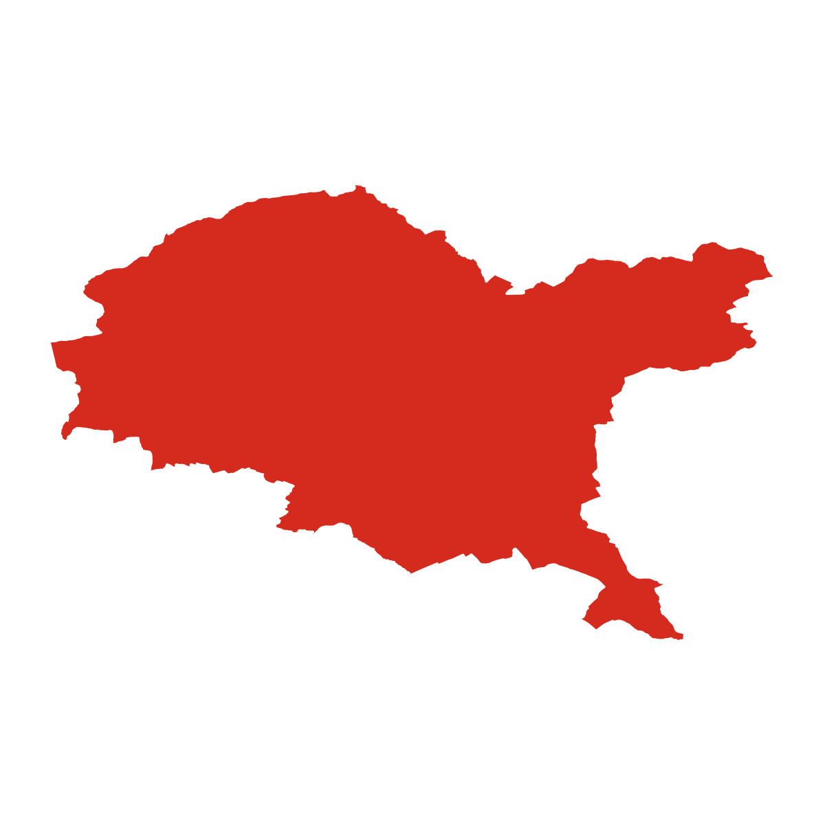 Obrys okresu SO ORP Uherské Hradiště