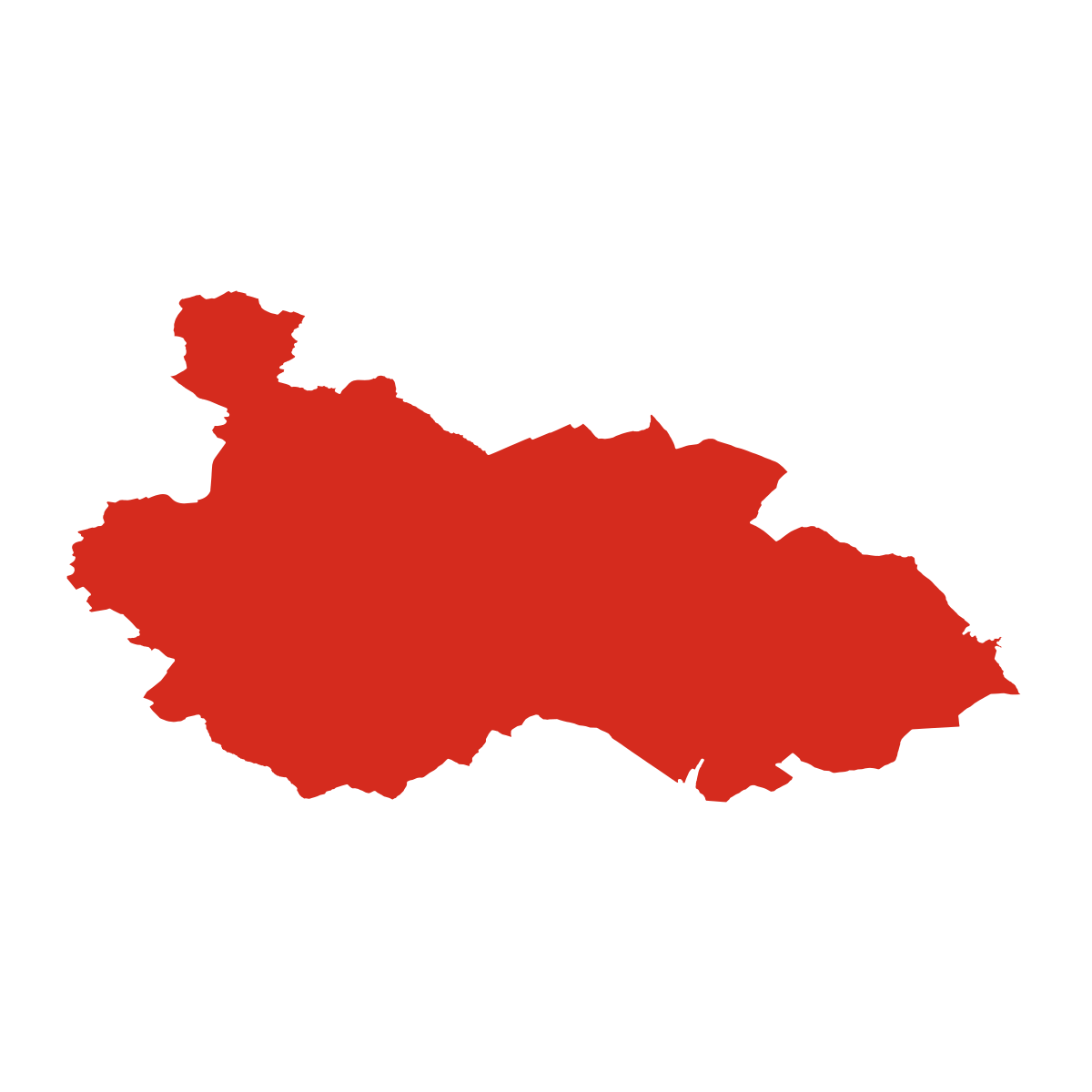 Obrys okresu SO ORP Veselí nad Moravou