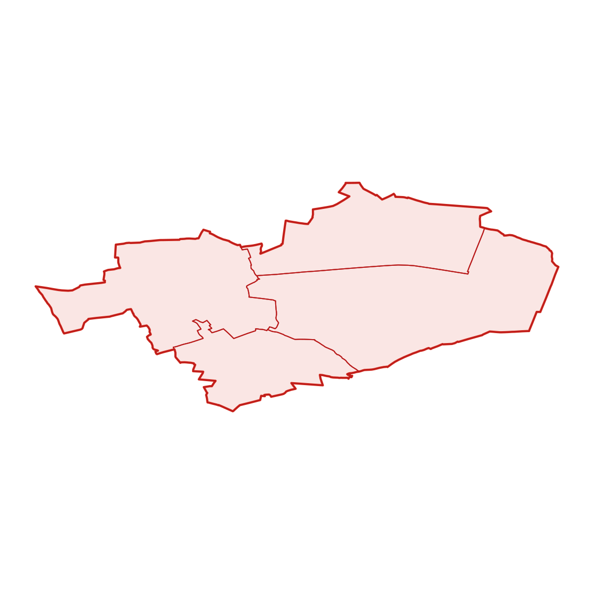 Map of SO Praha 21 with municipalities